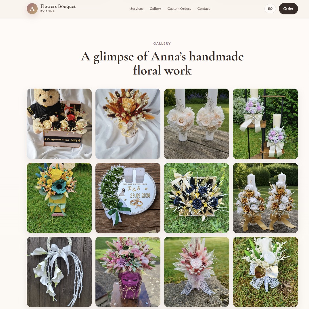 Flowers Bouquet By Anna handmade floral product gallery
