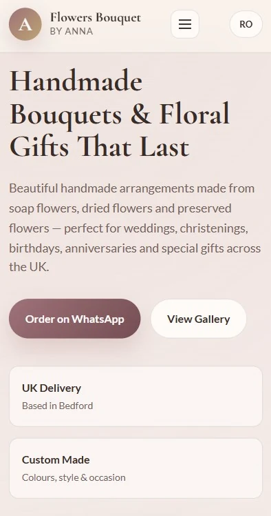 Flowers Bouquet By Anna mobile homepage