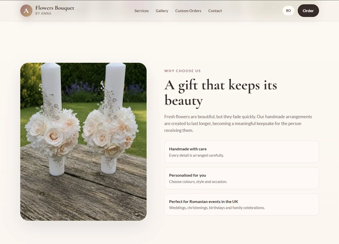 Flowers Bouquet By Anna trust section